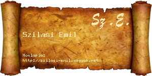 Szilasi Emil névjegykártya